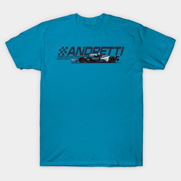 Marco Andretti 2022 (dark blue) T-Shirt by Sway Bar Designs